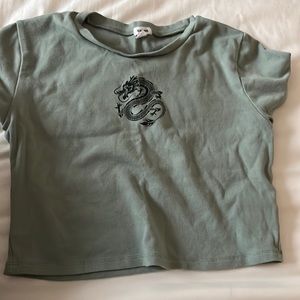 Garage green baby tee